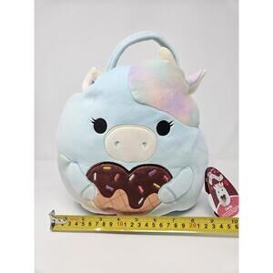 NWT Squishmallows Caedia the Cow Valentine's Day Treat Pail / Easter basket